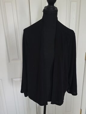 torrid Black Open-Front Cascade Cardigan
